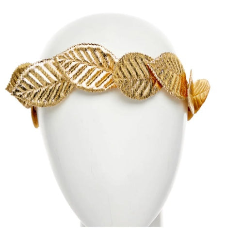 Unisex Gold Leaf Headband