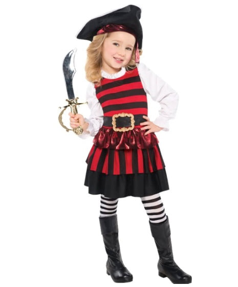 Striped Girl Pirate Costume