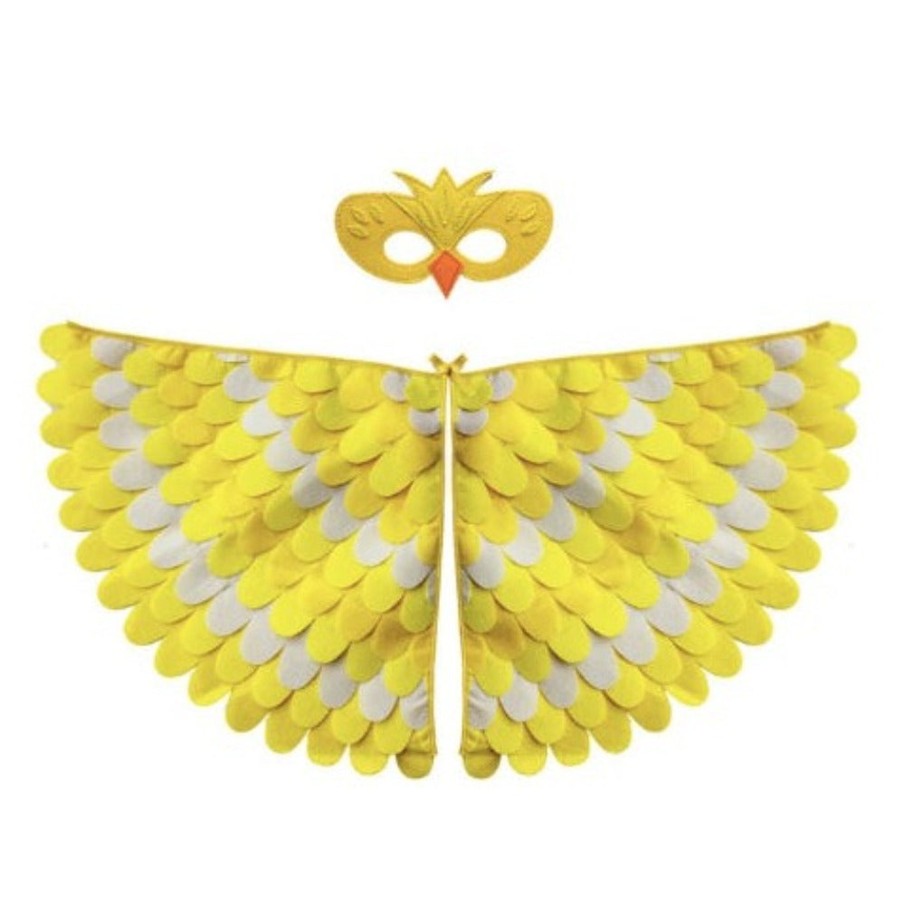 Kids tropical bird wings and mask from The Dressing Up Box