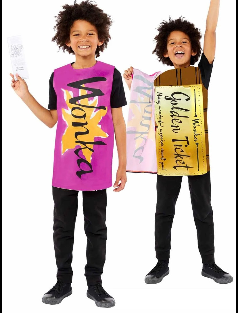 Golden Ticket Wonka Bar Kid
