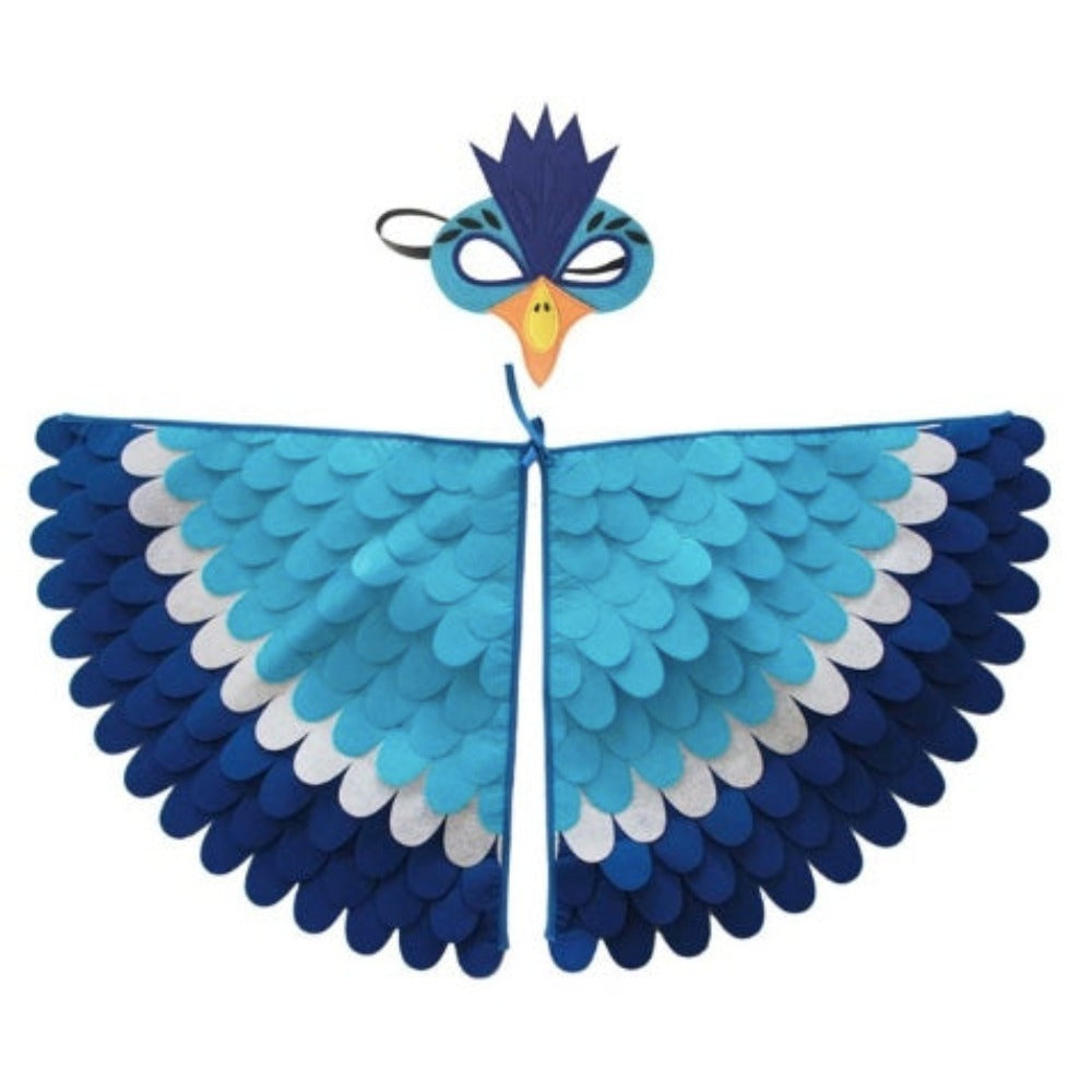 Kids tropical bird wings and mask from The Dressing Up Box