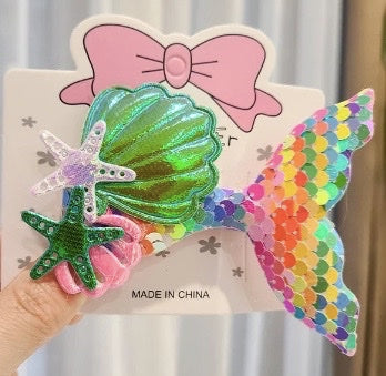 Mermaid Hair Clips - various colours