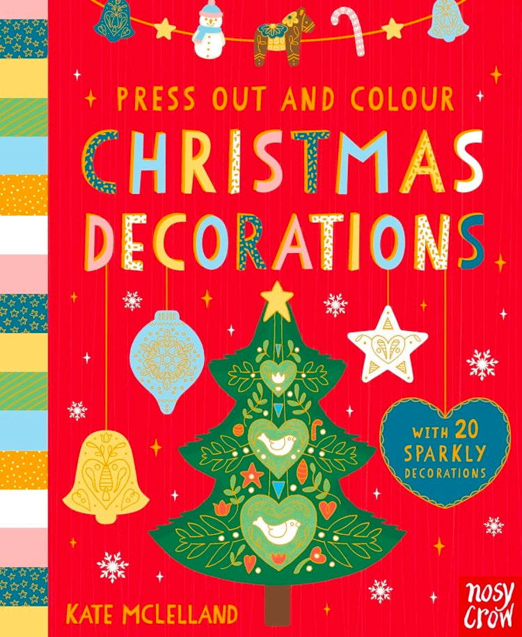 Press Out & Colour Christmas Decorations
