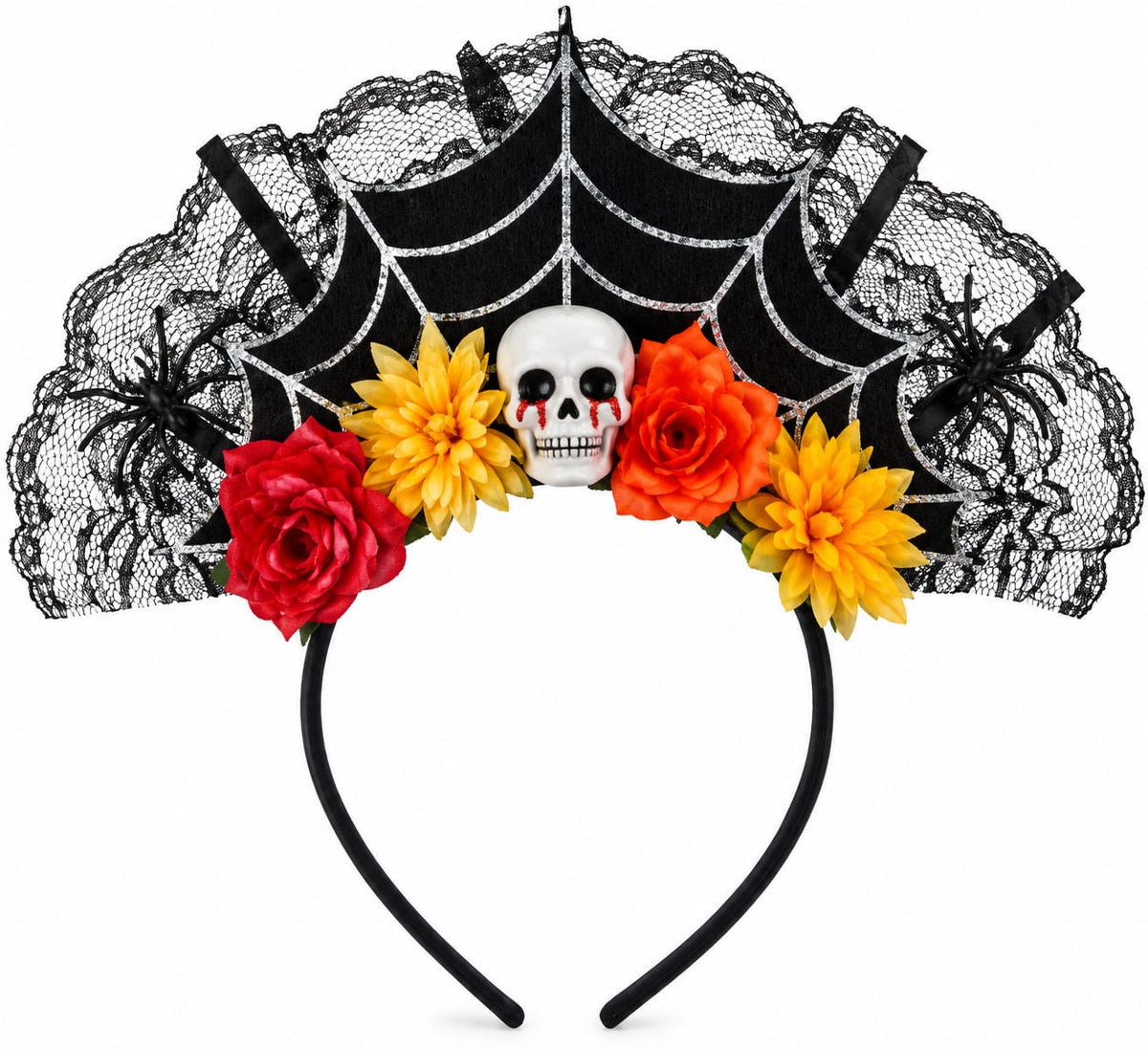 Day of the Dead Spiderweb Headband