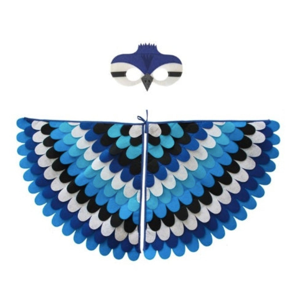 Kids tropical bird wings and mask from The Dressing Up Box