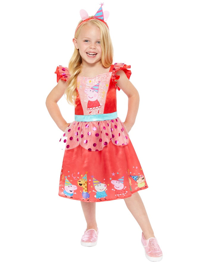 peppa birthday dress Peppa Pig Party Dress Classic Toddler Costume Small (2T)