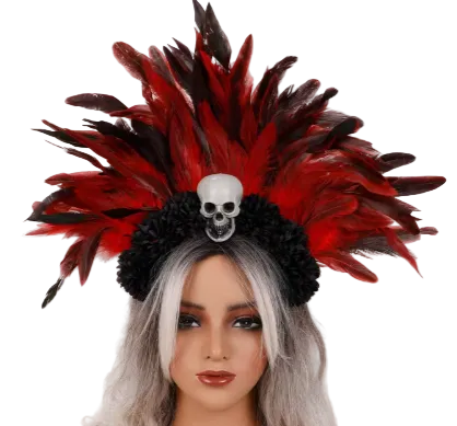 Feather Skull Headband