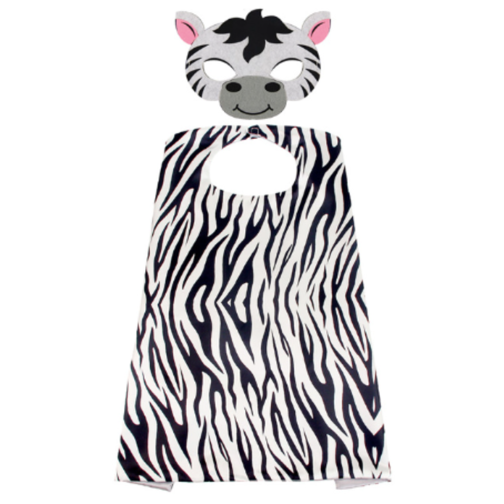 Zebra Cape & Mask from The Dressing Up Box