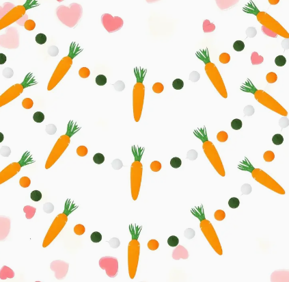 Carrot and Pom-Pom Deco.Kit