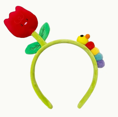 Caterpillar and Tulip Flower Headband