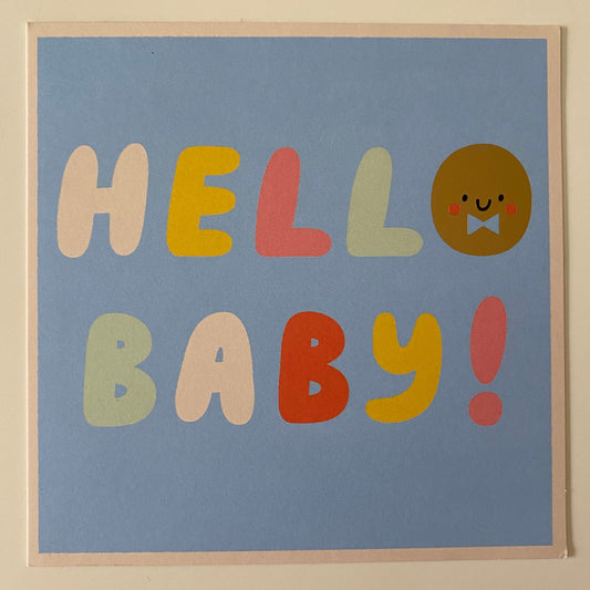 Hello Baby! Blue Greeting Card