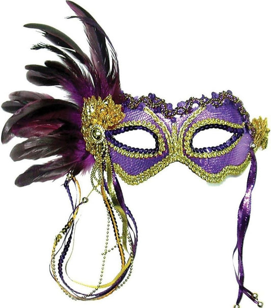 Purple & Gold Sequined Masquerade