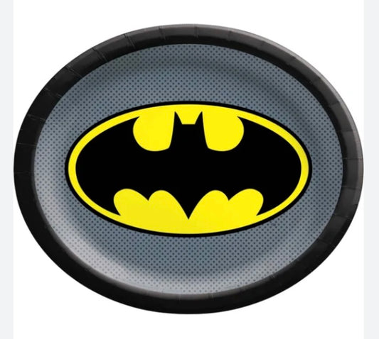 Batman Large Paper Plages (pack of 8)