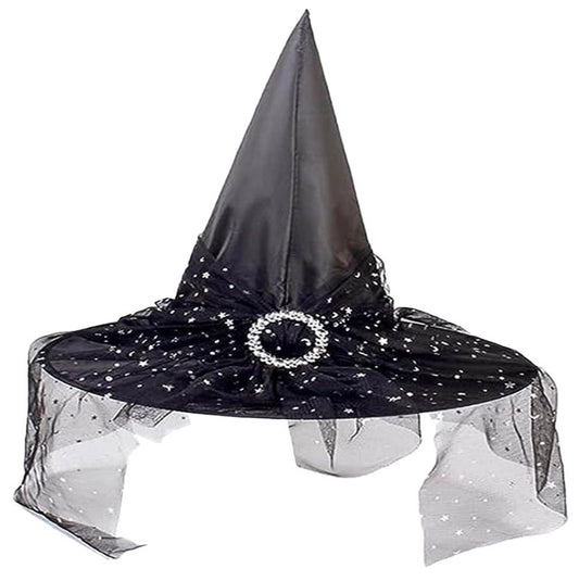 Witch Hat with Sparkly Lace
