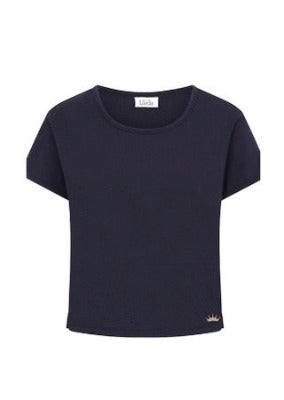 Luella Cotton T-Shirt Round Neck T-shirt, Navy