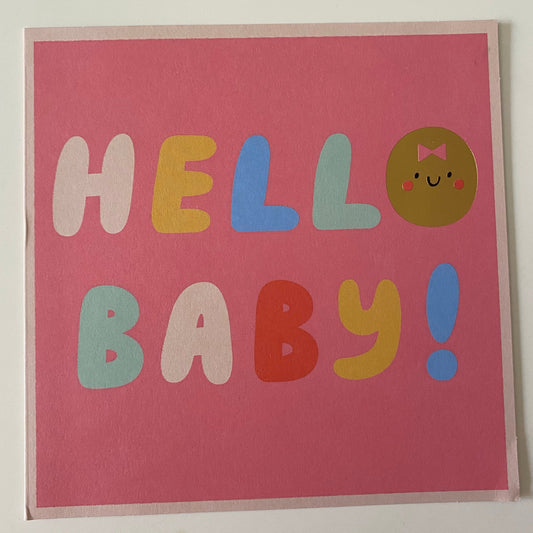 Hello Baby! Pink Greeting Card