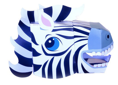 Zebra 3D Mask Card Craft Kit