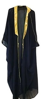 Black Thobe with Gold Pattern