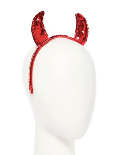 Sequinned Devil Horn Headband