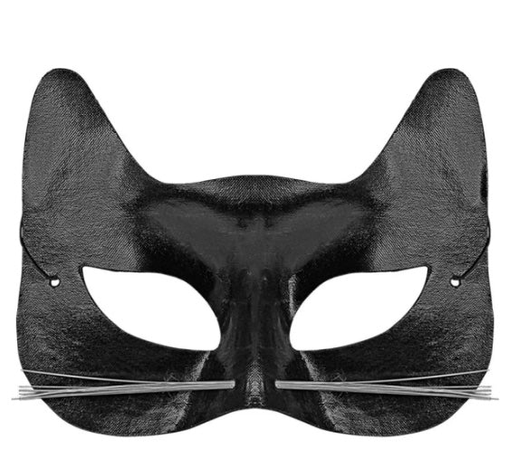 Black Cat Mask with Whiskers