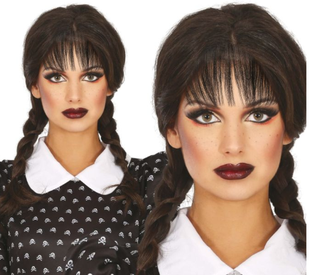 Black braided wig - Wednesday