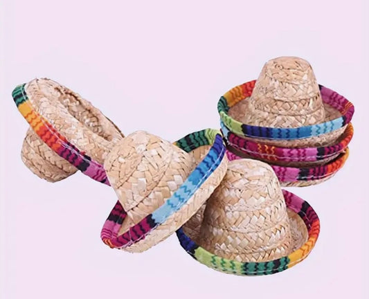 Mini Mexican Straw Sombrero