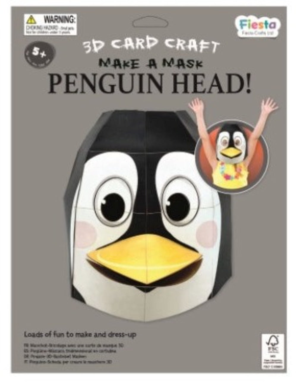 Penguin 3D Mask Card Craft Kit