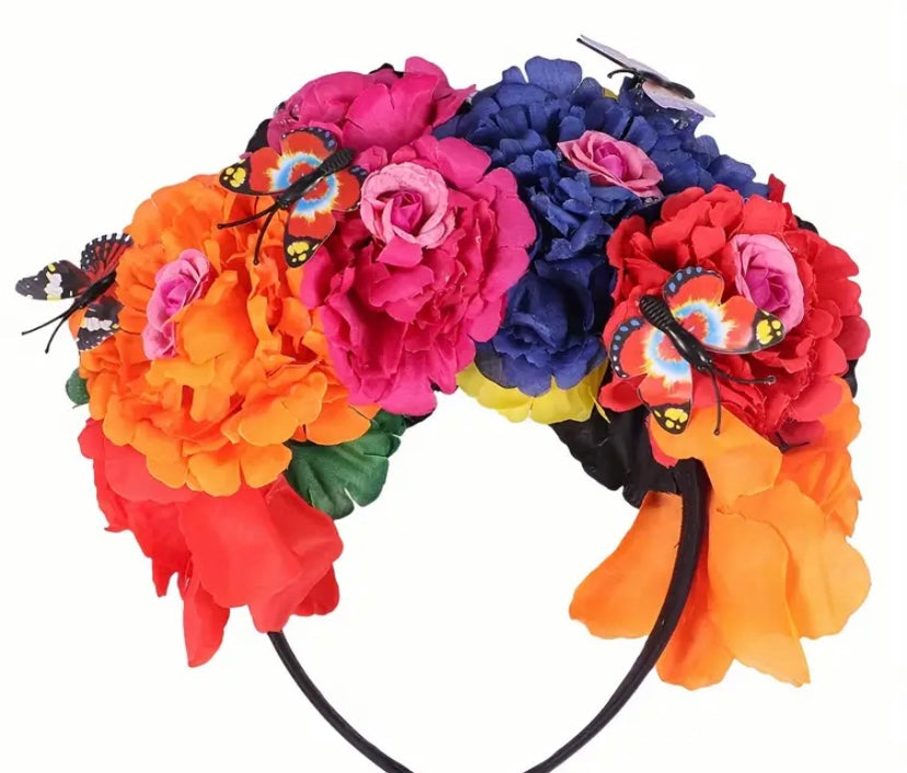 Spanish Style Floral Headband