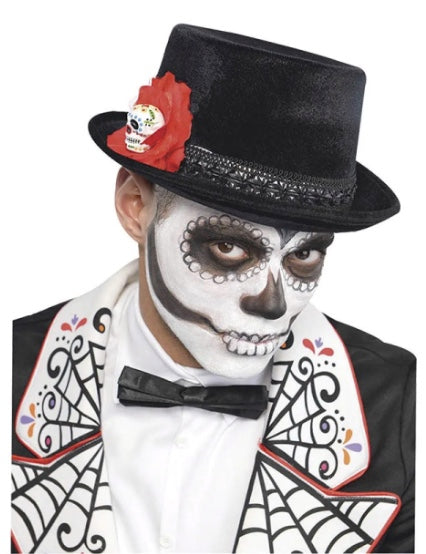 Day of the Dead Flower Top Hat