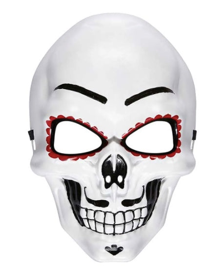 Day of the Dead Red & Black Mask