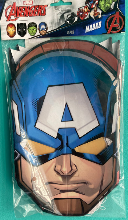 Avengers Cardboard Masks (pack of 8)