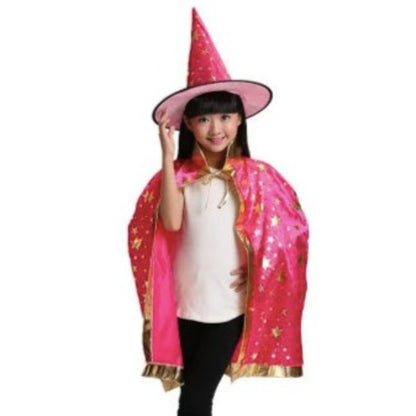 Gold Star Witch's Cape & Hat Sets