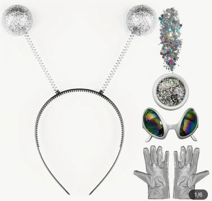 Sparkly Silver Space Accessories