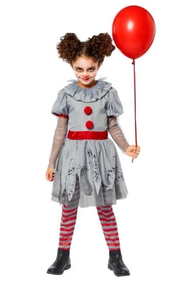 Girl's Scary Clown Costume