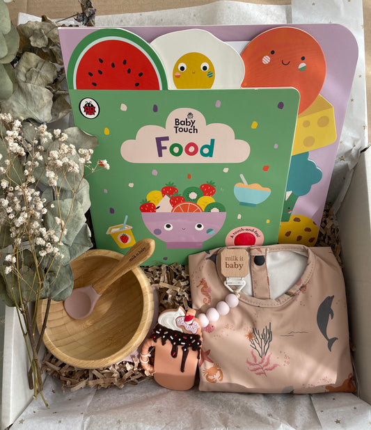 SALE! Baby Mealtime Gift Box - Coral Pink