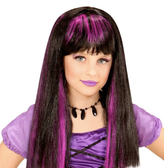 Purple Streaked Child's Wig