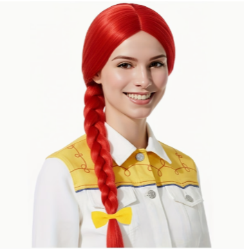 Red Long Braid Wig