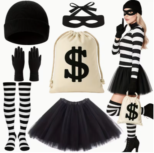 Robber Costume Set- Ladies