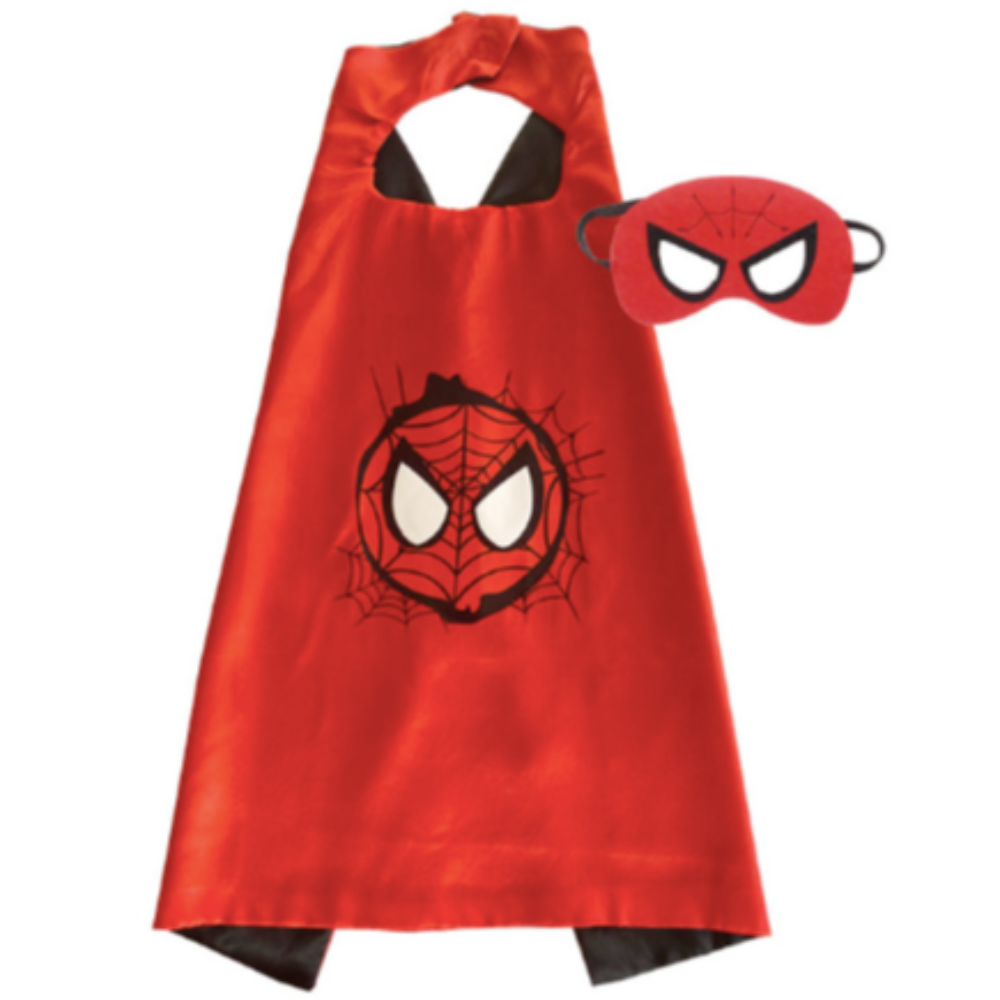 Red Spiderman Cape & Mask from The Dressing Up Box