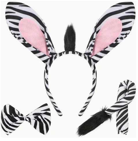 Zebra Accesory Set - Pink Ears