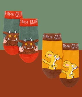 Gruffalo & Mouse Socks - 2 pair pack