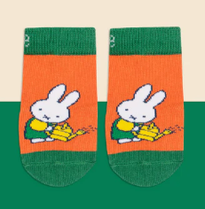 Orange Miffy Socks - 1 pair