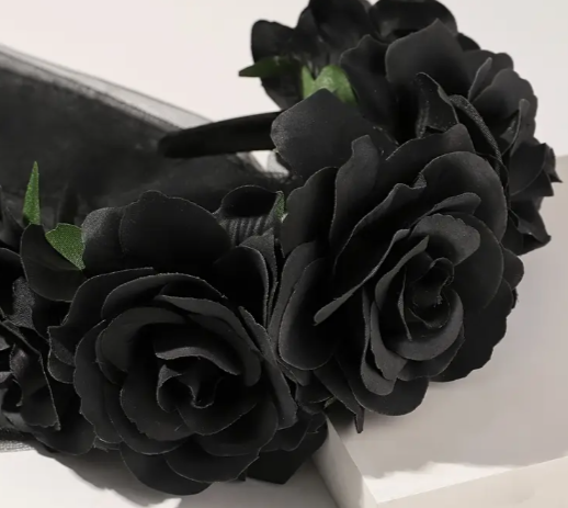 Black Bride Headband