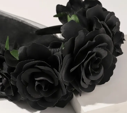 Black Bride Headband