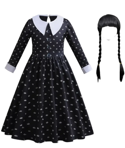 Wednesday Addams Printed Dress