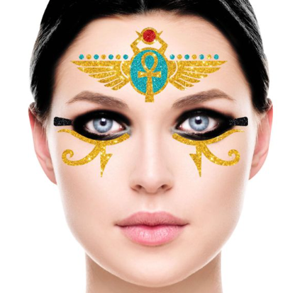 Egyptian Face Glitter Tattoo