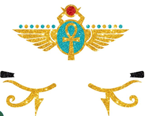 Egyptian Face Glitter Tattoo