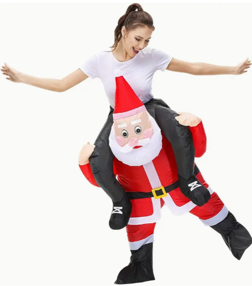 Riding Santa Inflatable Costume