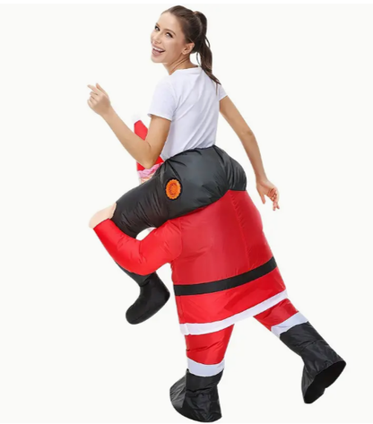 Riding Santa Inflatable Costume