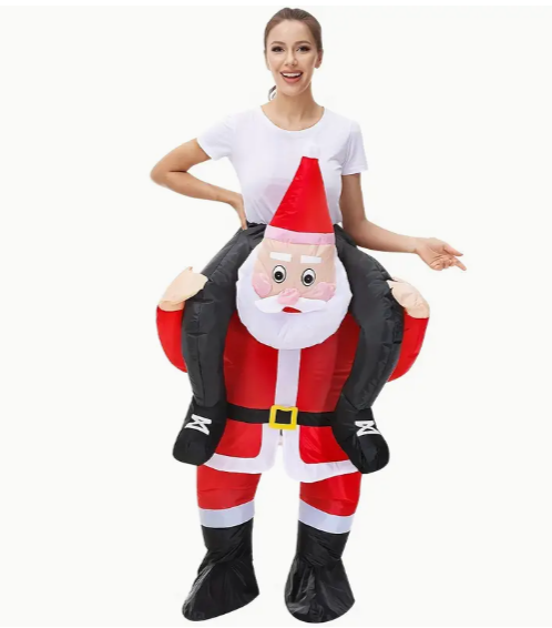 Riding Santa Inflatable Costume
